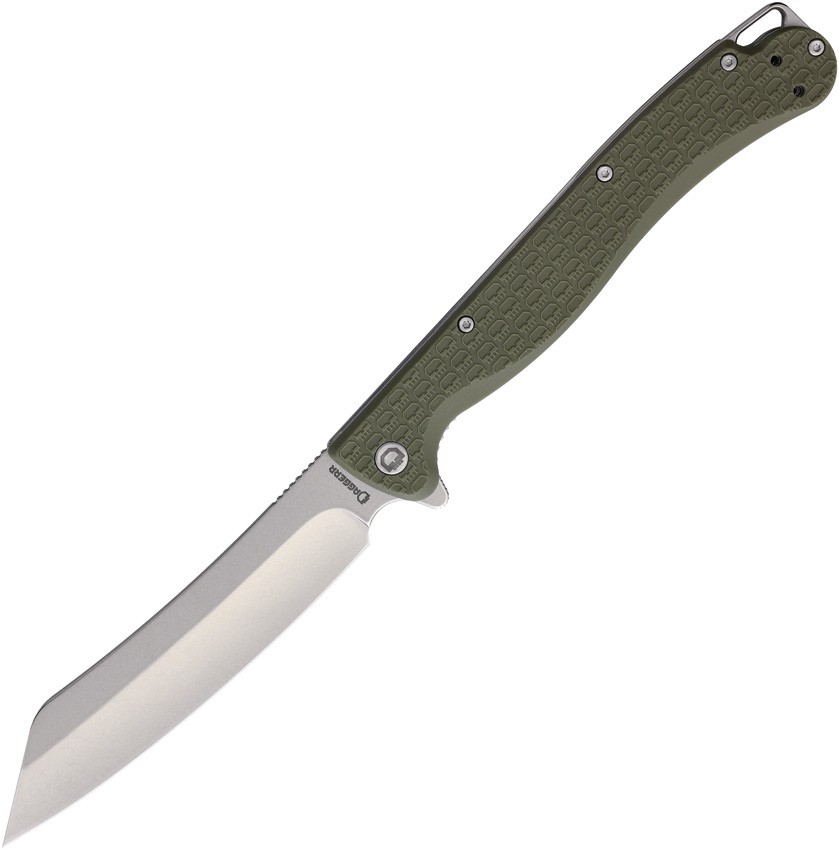 Daggerr Knives Tesak Linerlock Olive Green FRN Folding 8Cr14MoV Knife TKFOLSW