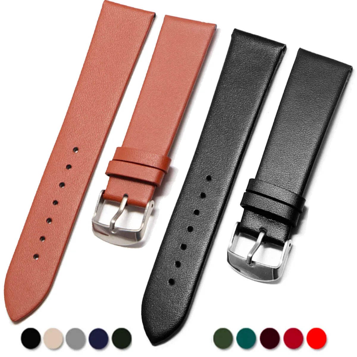 Calf Leather Watch Strap 12mm 14mm 16mm 18mm 20mm 22mm Genuine Leather Watch Ban