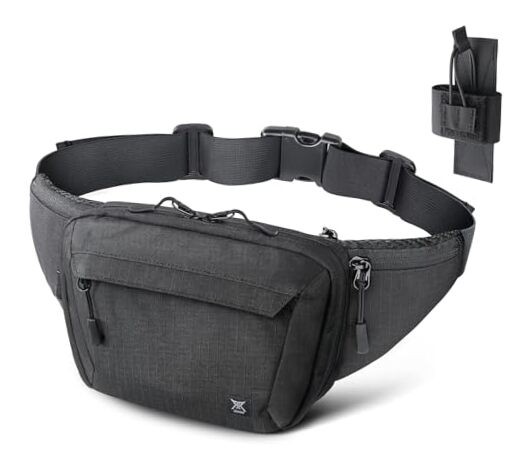 Tactical Concealed Carry Fanny Pack, CCW Fanny Pack, Waist Bag for Men, Black