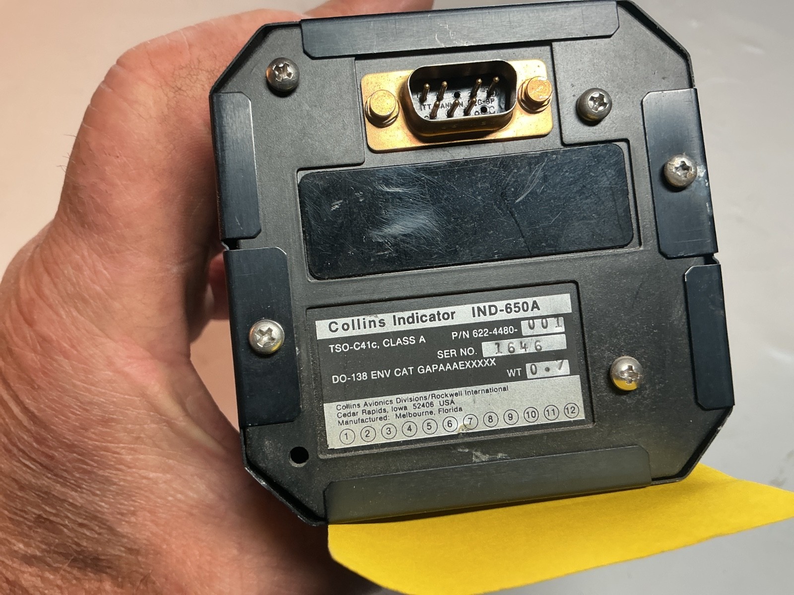 Collins IND-650A Indicator (yellow tagged)