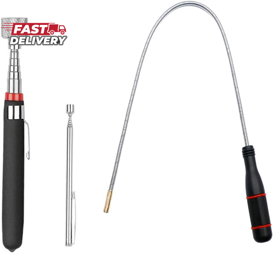 3 Pack Telescoping Magnet Pick-Up Tool Set Retrieving Telescoping Magnet Pickup