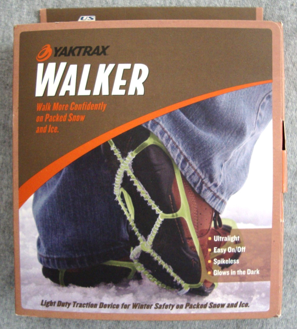 Yaktrax Walker Traction Footwear Attachment Glow 1 Pair Adult Large NEW Open Box