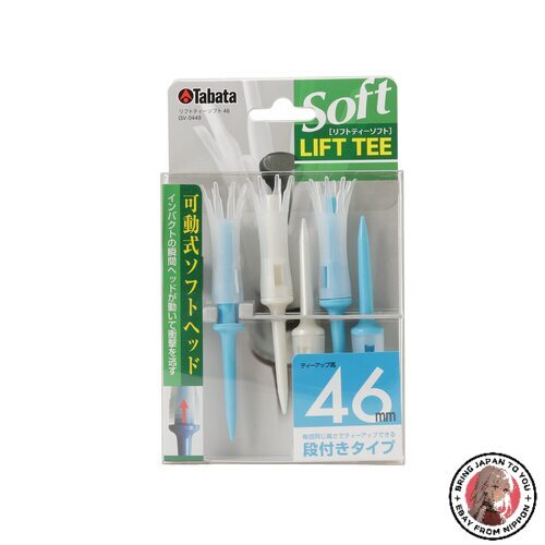 Tabata GV0449 SBL Lift Soft Golf Tee Super Long 46mm 5 Pack Splash Blue