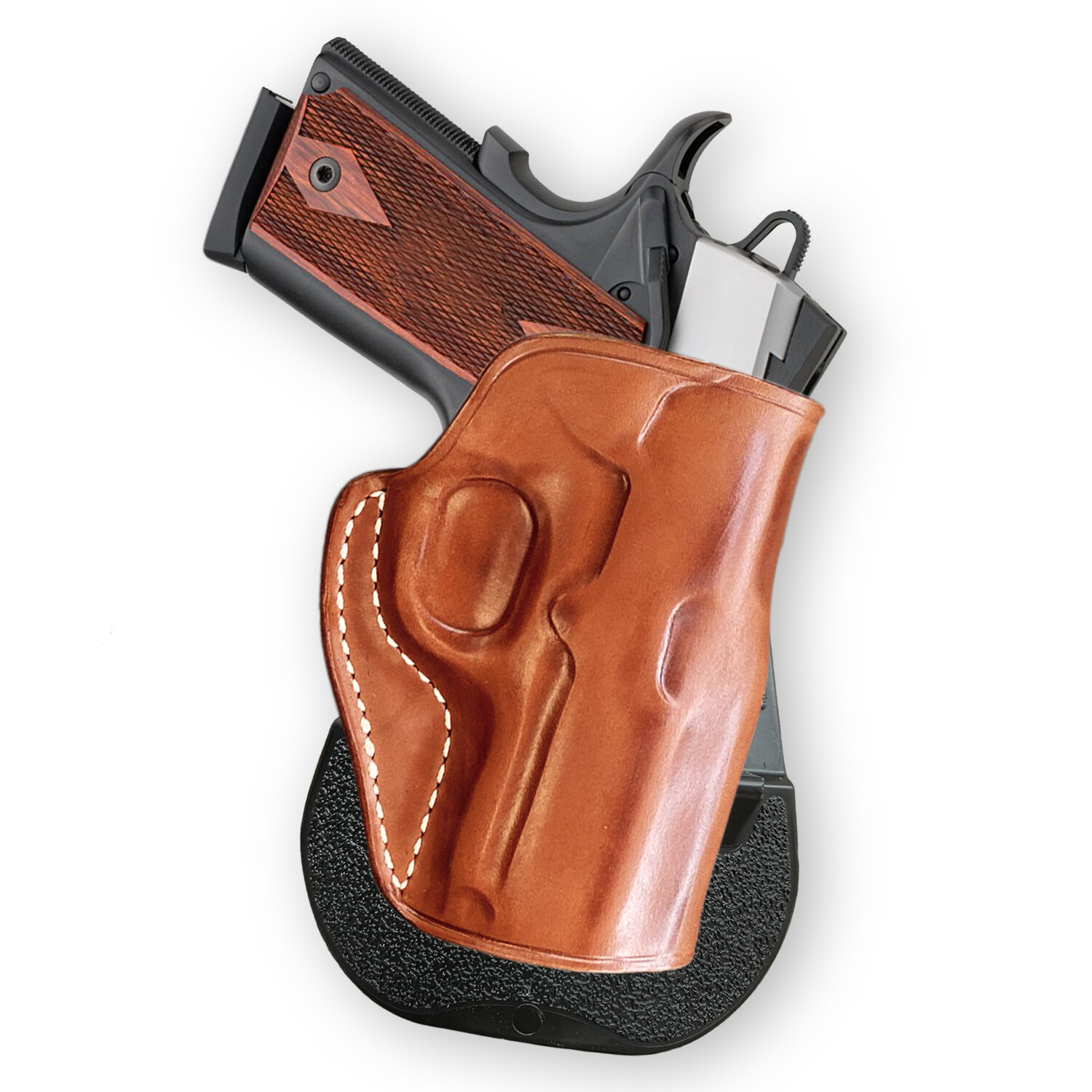 OWB Leather Paddle Holster Fits, Springfield 1911 EMP 9mm 3" Barrel R/H #1504#
