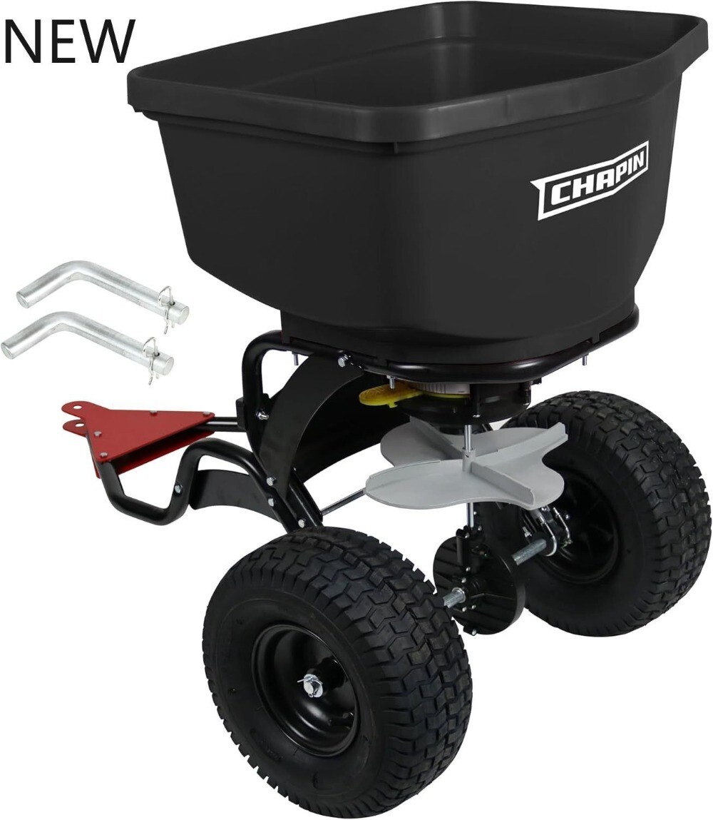 Chapin 8622B Made in The USA 2.2 Cubic feet Tow and Pull Behind Spreader, NEW.