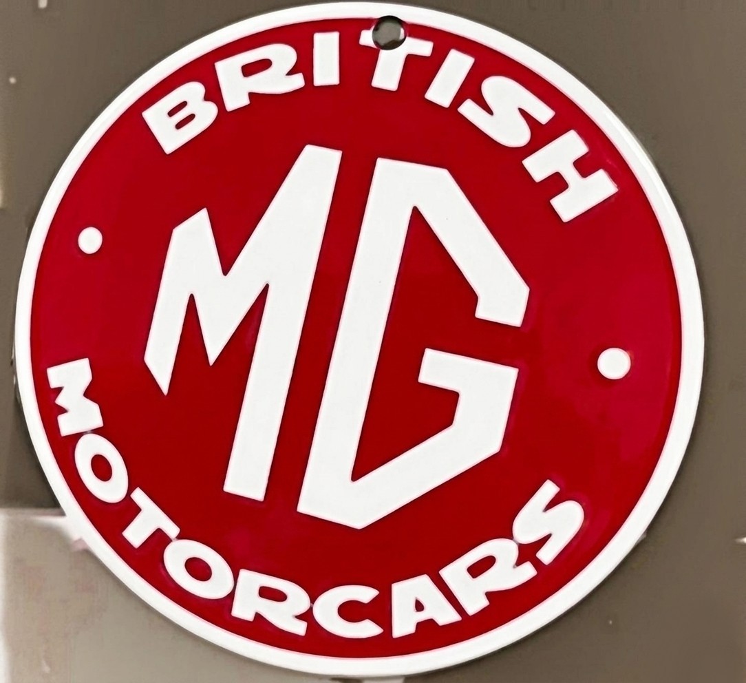 British MG Motorcars Garage Wall Mount Decor Metal Sign MGB MG3 MG5 Etc