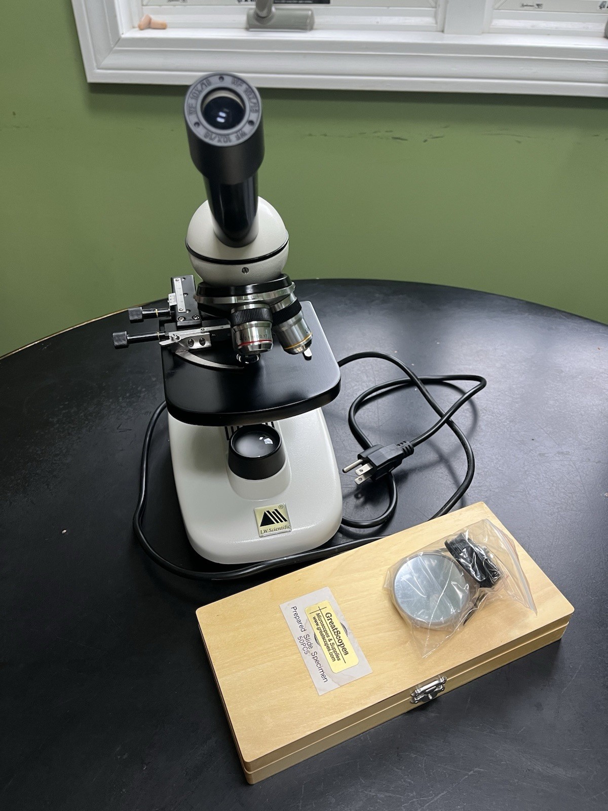 LW Scientific Explorer II Student Microscope with Specimen Slides