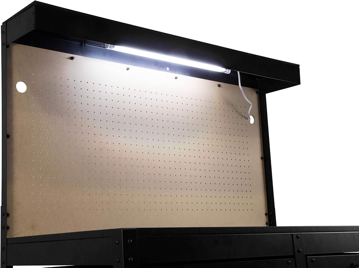 WB4723T 48-Inch Workbench with Power Outlets and Light, Black