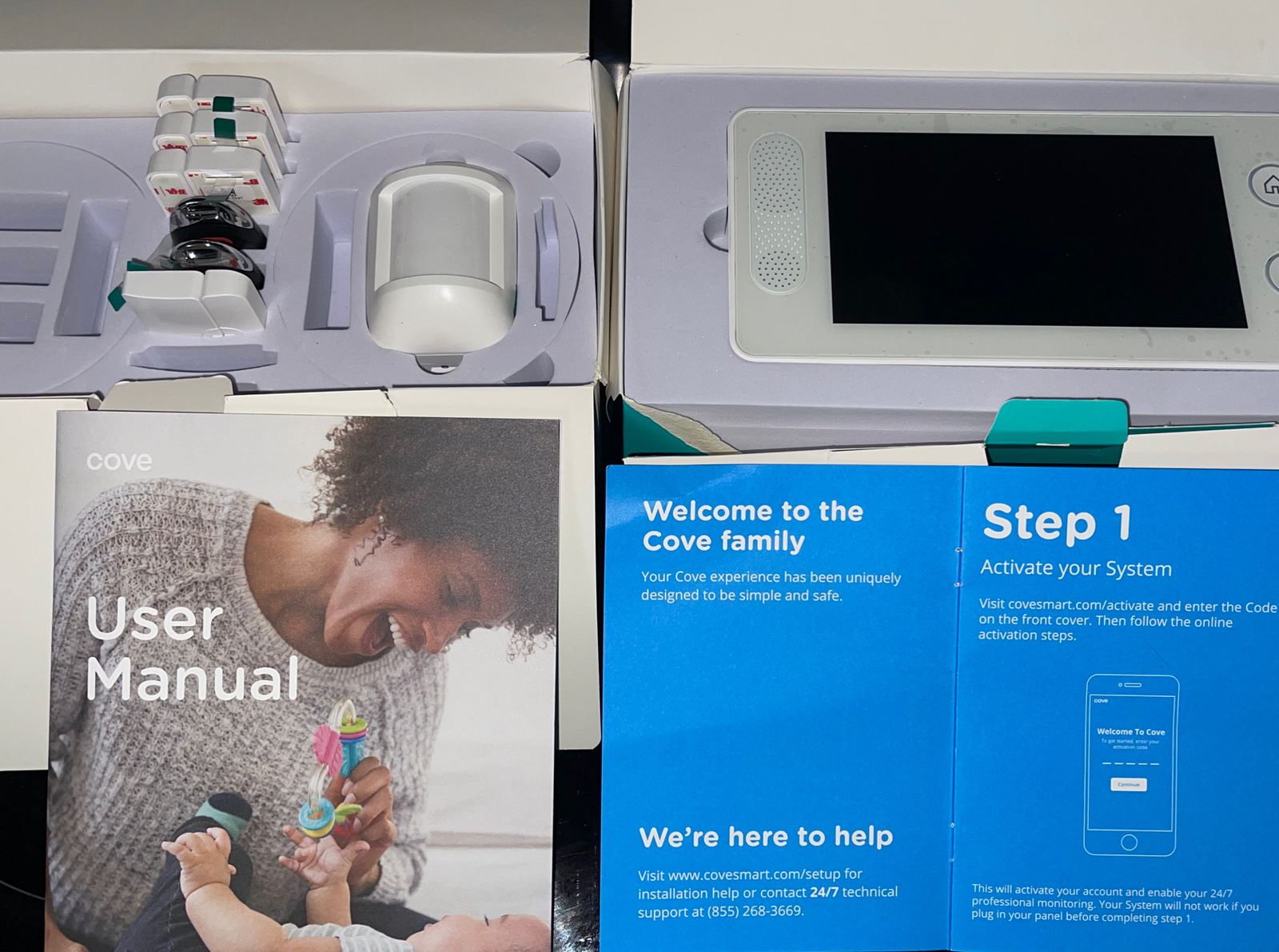 COVE HOME PROTECTION SYSTEM ~ TOUCHSCREEN PANEL & 7 ACCESSORIES ~ ALL NEW IN BOX