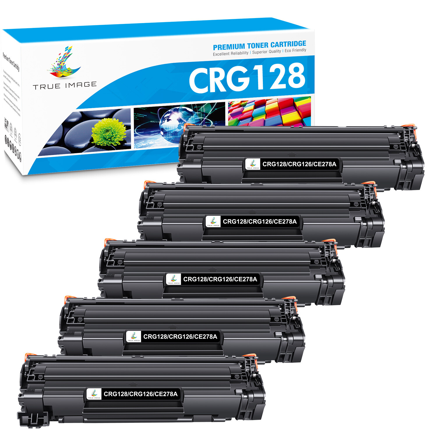 5 PCS Black Toner Cartridge for Canon 126 3483B001 Imageclass LBP6200d LBP6230dw
