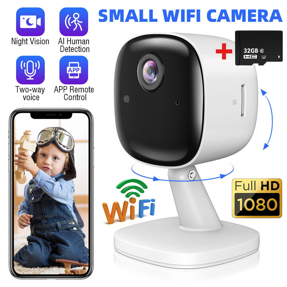 HD 1080P 360° Camara De Seguridad WIFI Inalambrica Para Casa Exterior Con Audio
