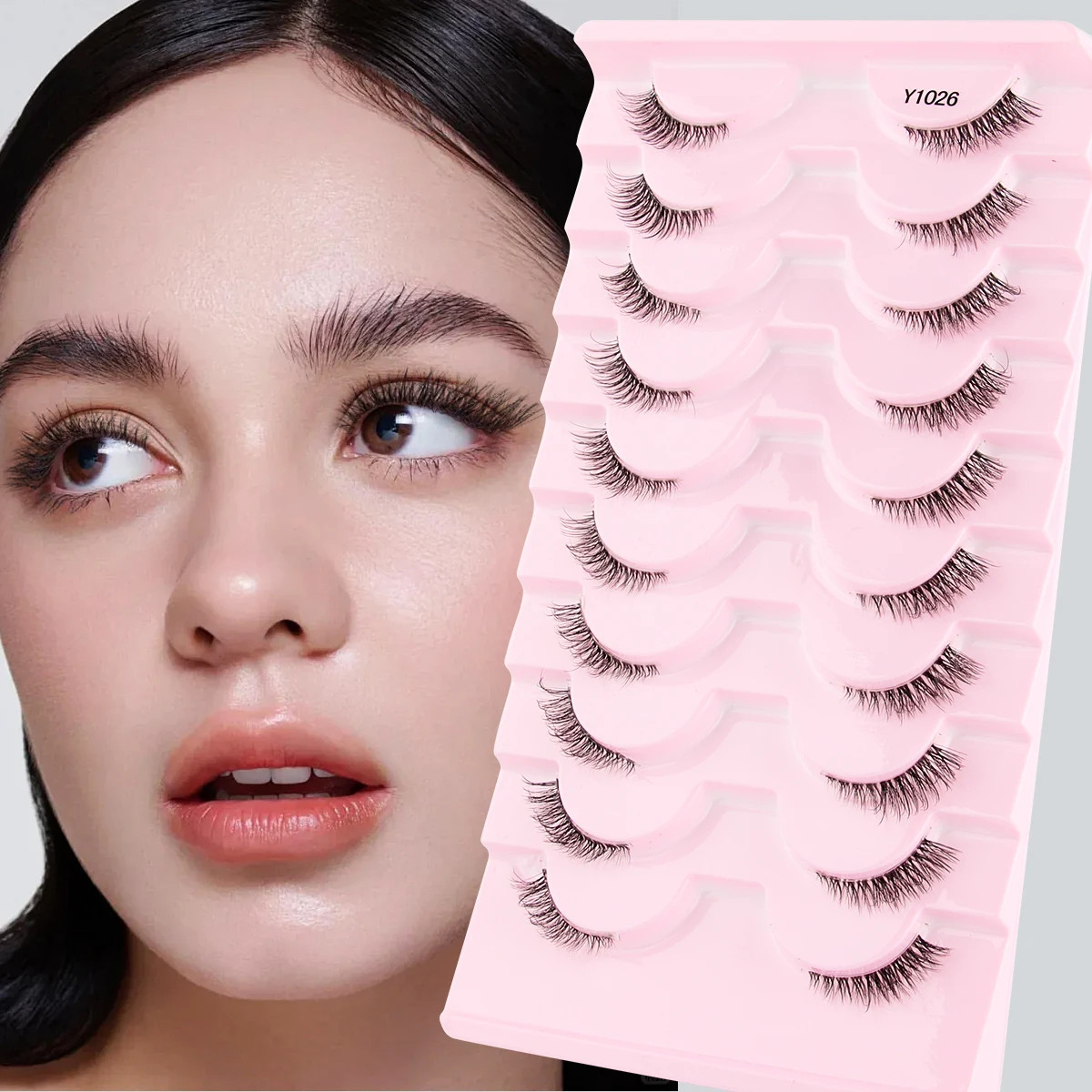 Half Lashes 5/7/10 Pairs Half False Eyelashes Soft Natural Cat Eye Lashes M