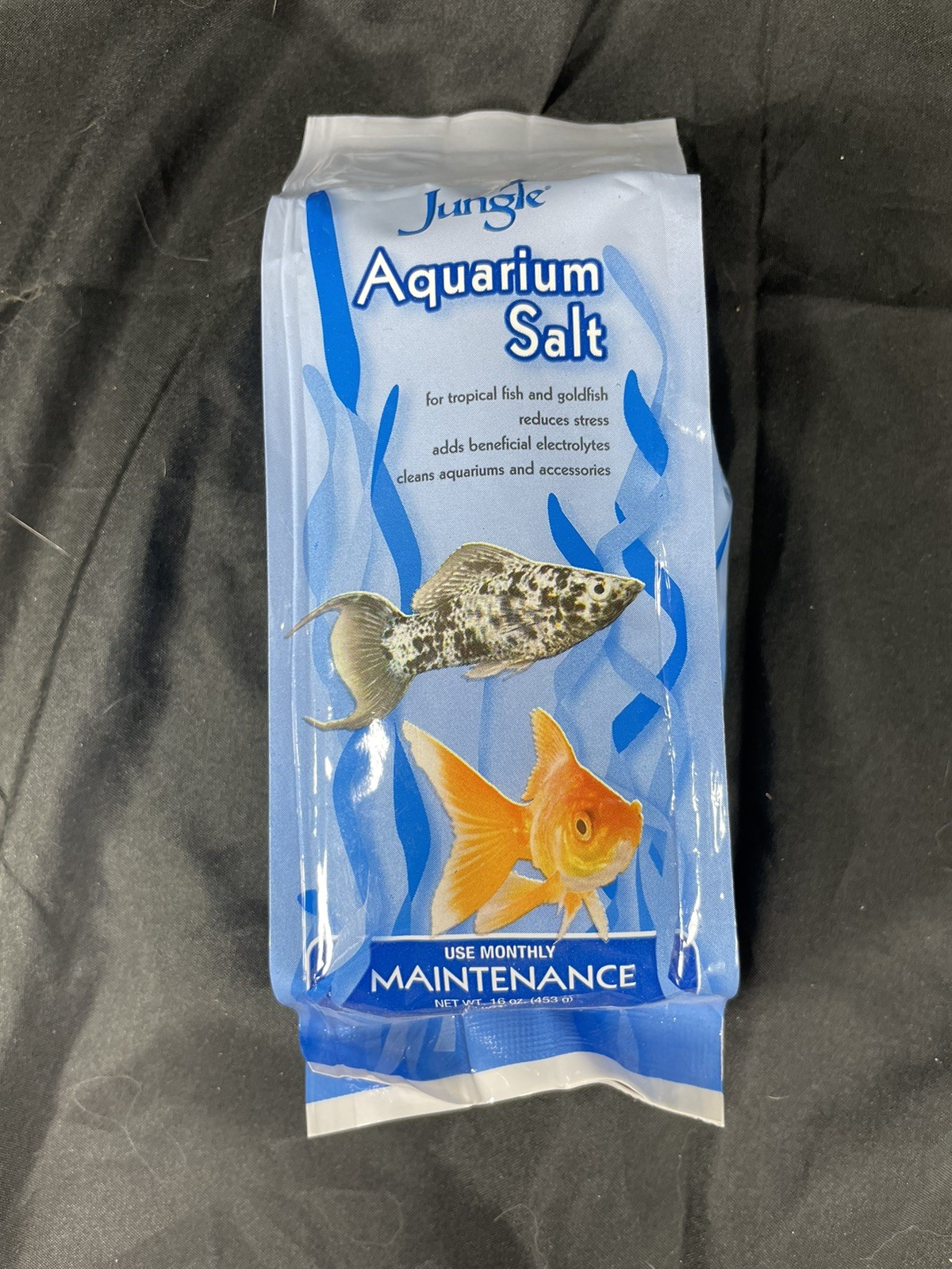 Jungle Aquarium Salt For Tropical Fish and Goldfish, 16 oz (Factory Sealed New)