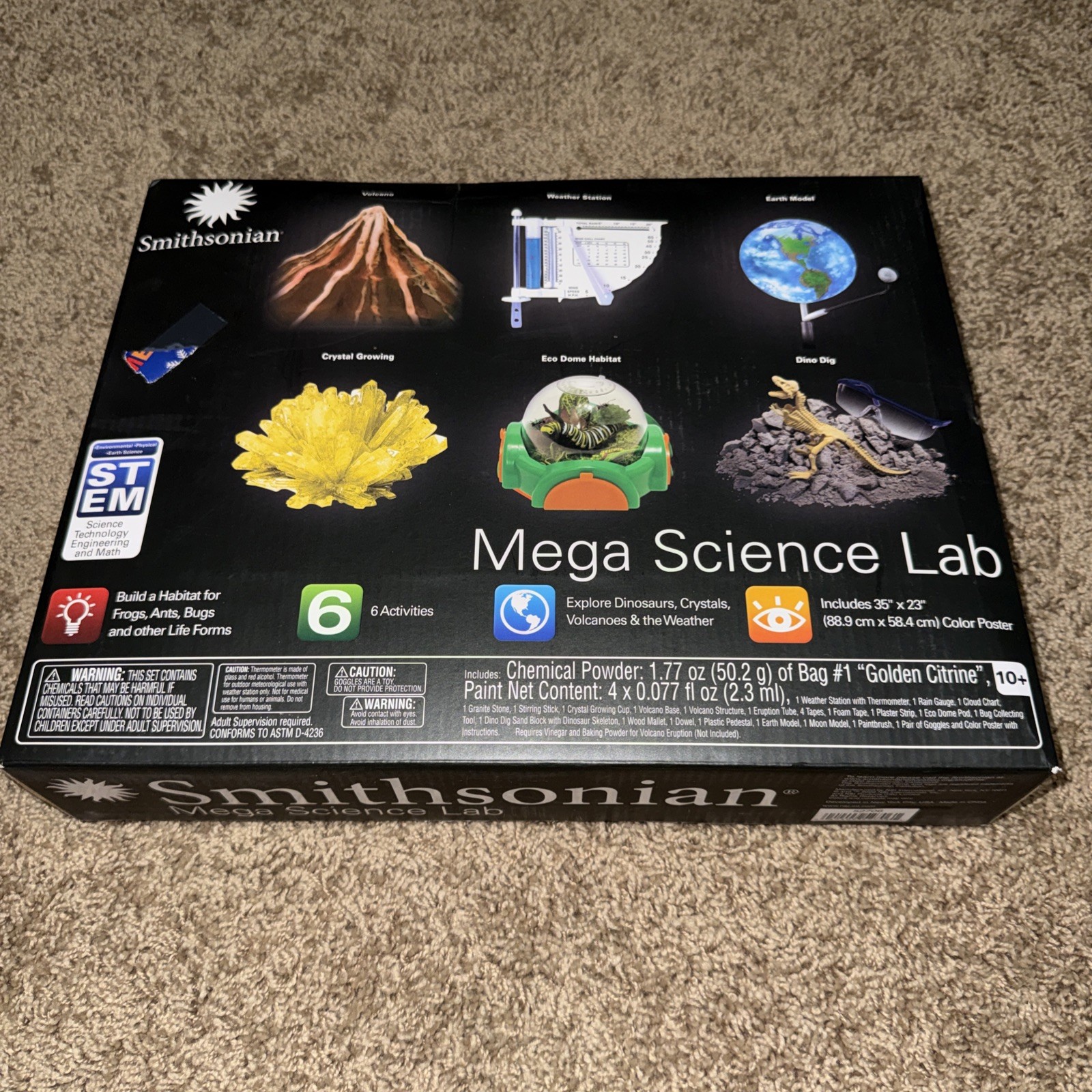 Smithsonian Mega Science Lab Kit Set 6 Activities  SEALED NEW
