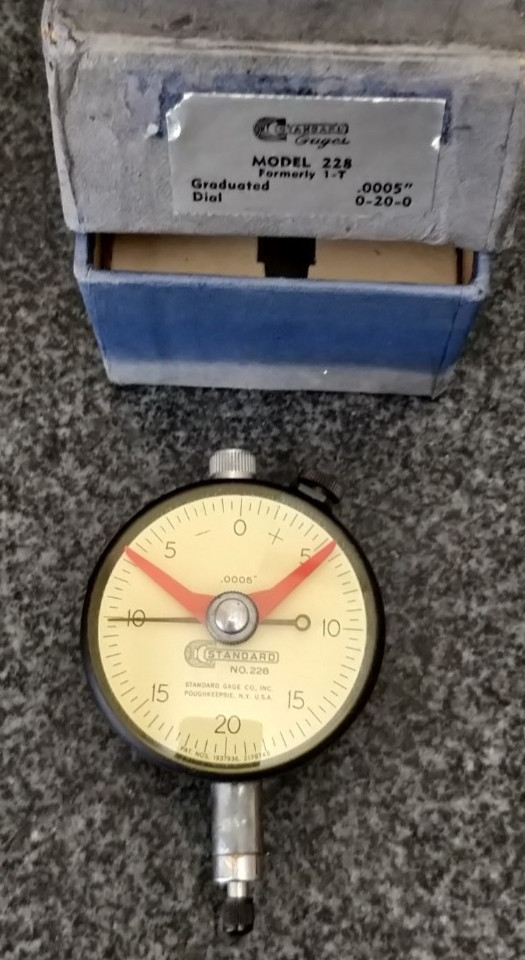 Standard Gage   Dial Indicator #228 (1-T)   .0005" range = .100"