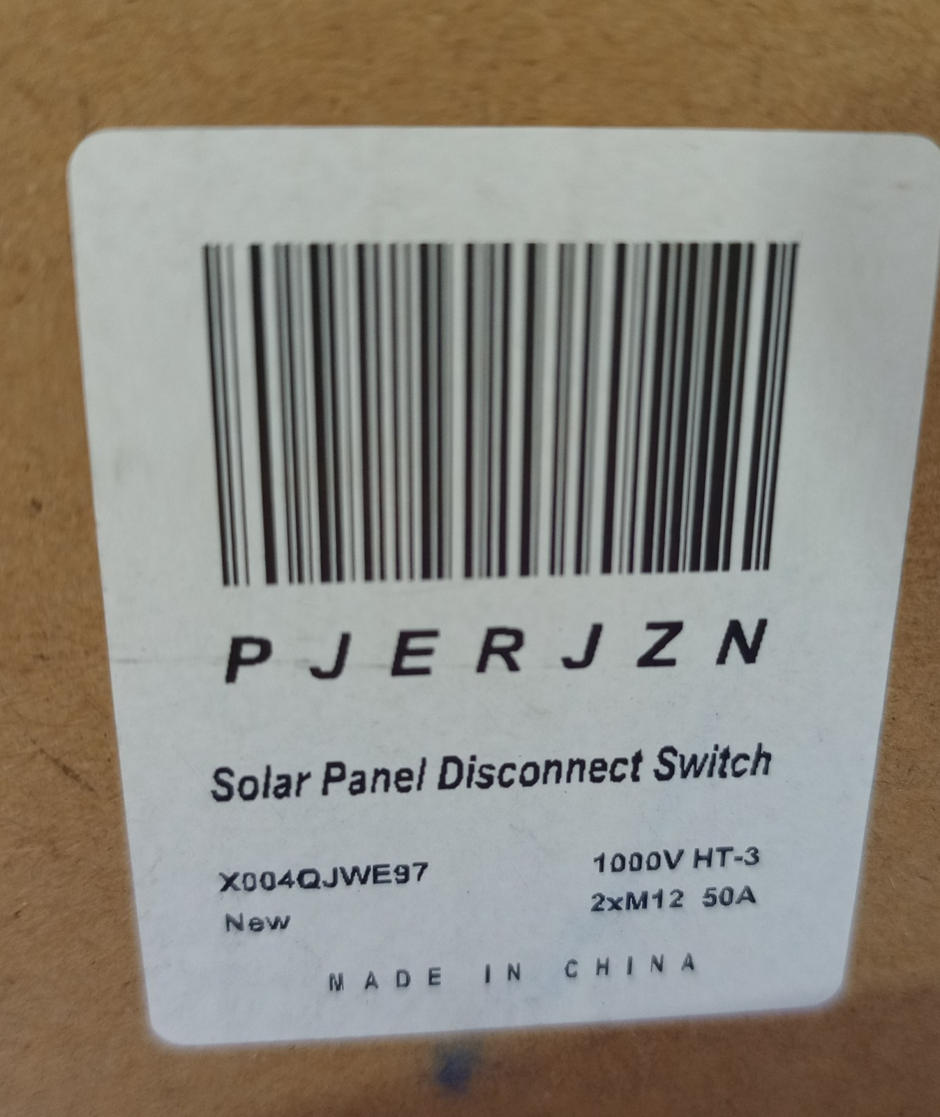 Solar Panel Disconnect Switch X004QJWE97