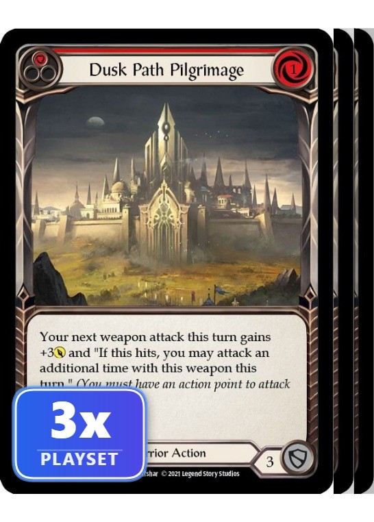 Dusk Path Pilgrimage (Red) MON110 Monarch Rare Flesh & Blood Card Playset of 3