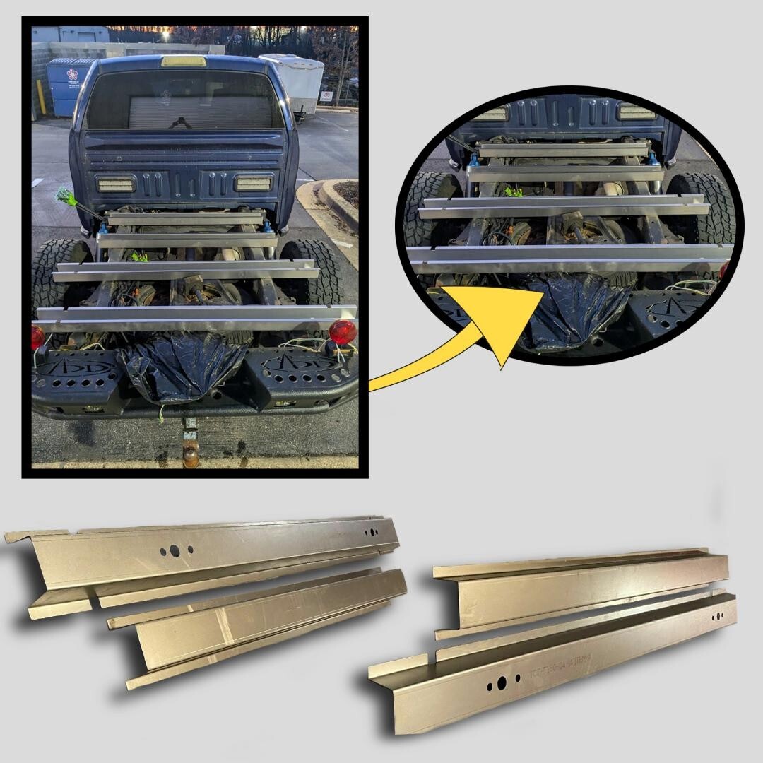 FORD F150 2004-2014 Bed SUPPORTS CROSSMEMBERS TRUCK BED PRE DRILLED 4PC. Kit
