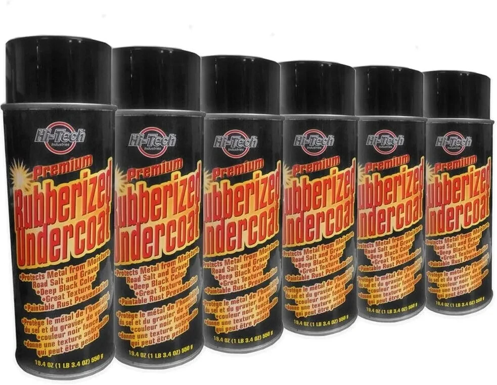 Premium Rubberized Undercoat HT18021 by Hi-Tech, Paintable 19.4oz - 6 PACK