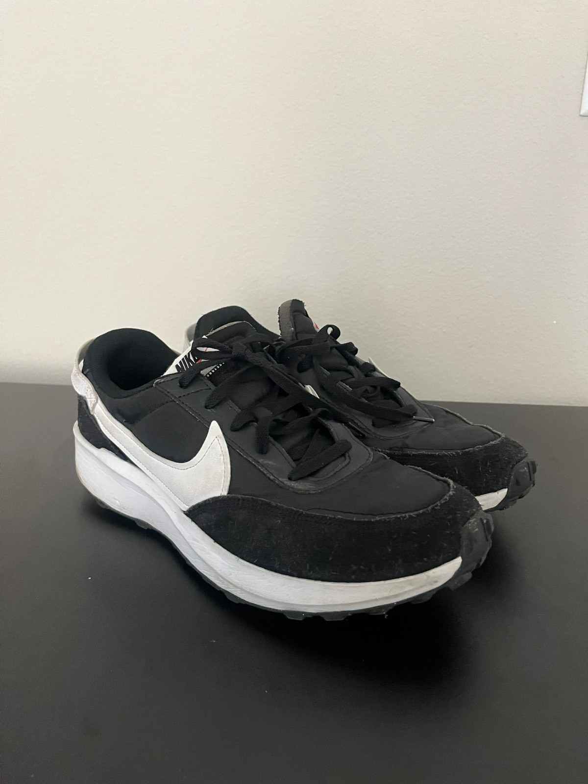 Nike Waffle Debut (DH9522-001) Black White Retro Sneakers Men Size 12