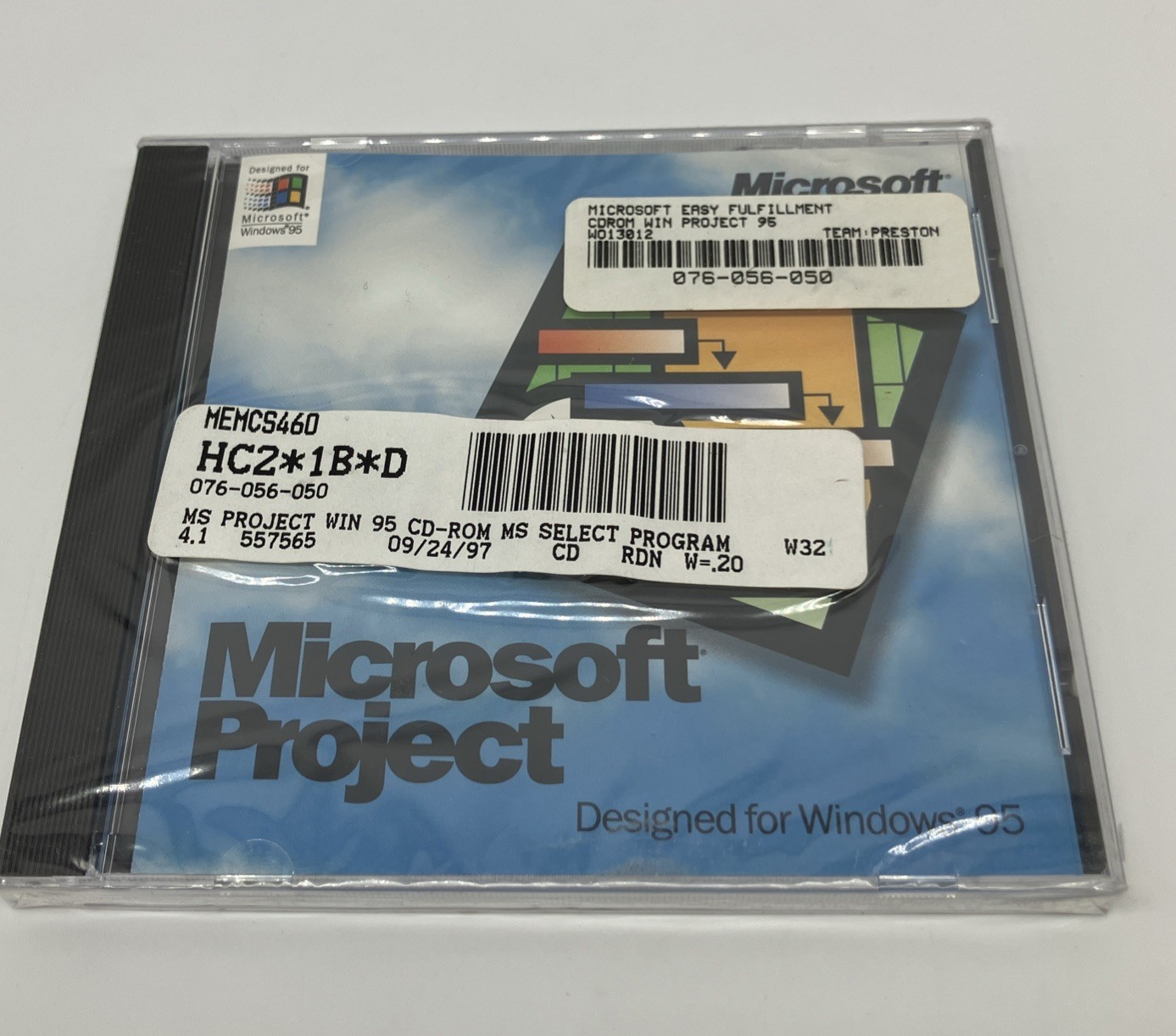 Vintage Microsoft Project Designed For Windows 95 PC Sealed New With Key