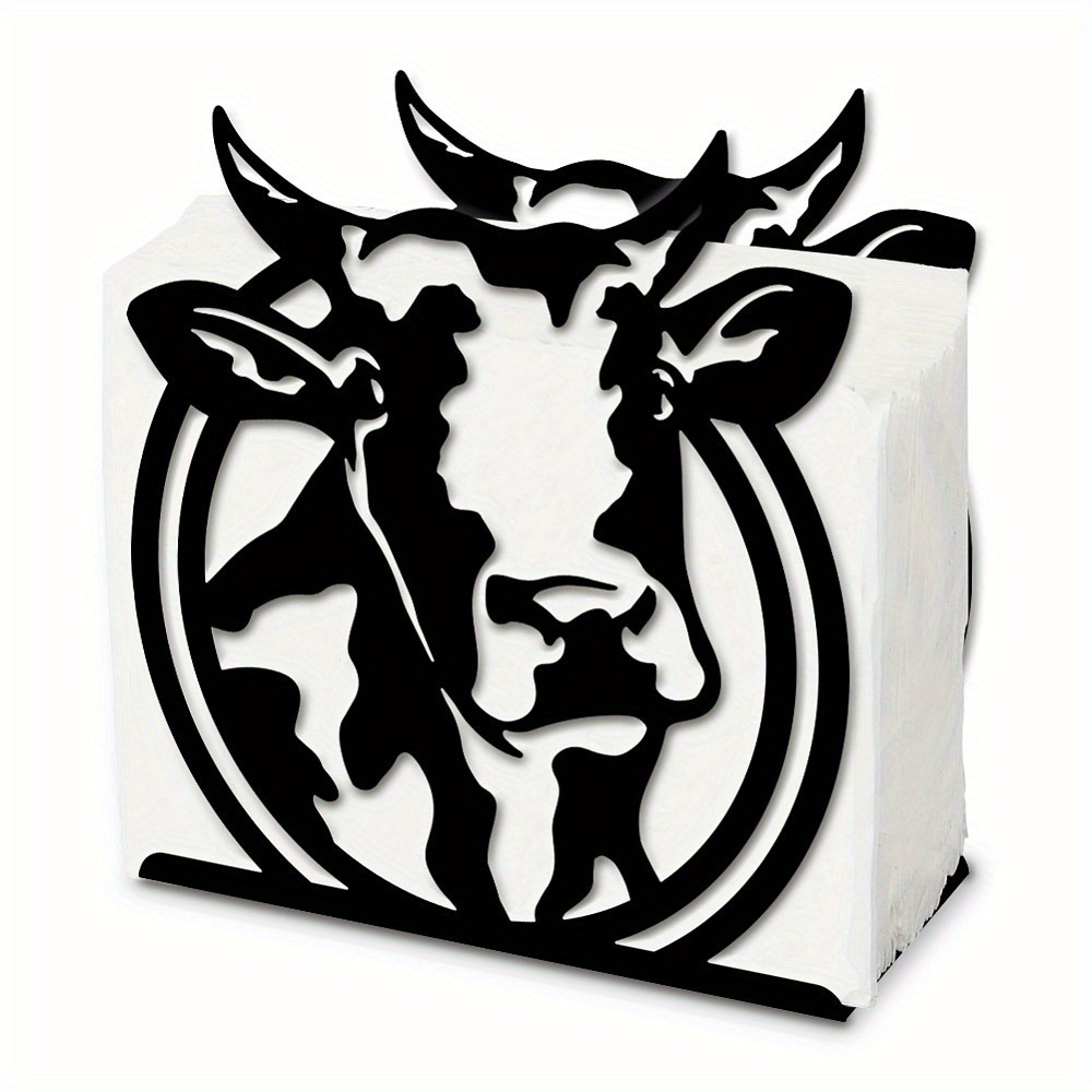 1pc Iron Napkin Holder Cattle 125x50x135x1.3mm Craft storage box and organizer