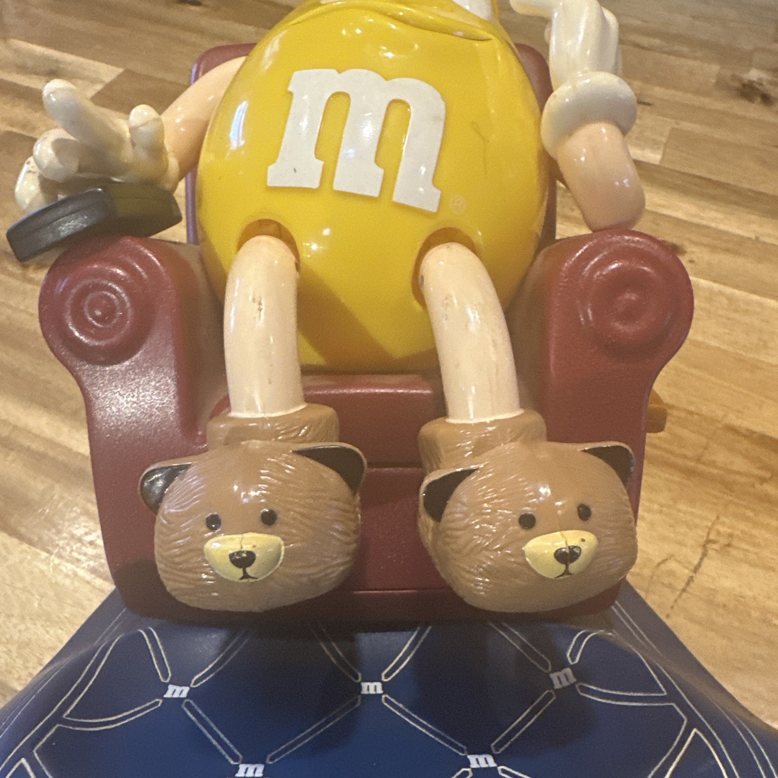 Yellow M&M Lazy Boy candy dispenser