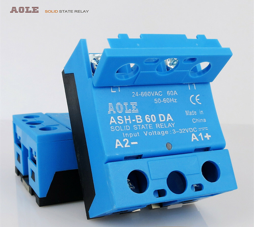 Single-phase solid state relay small ASH-B 60DA metal backplane DC-AC 660V