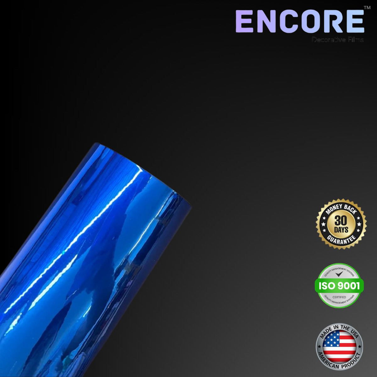 Encore® EFX21 Mirror Royal Blue Adhesive Vinyl for Decals/Stickers - MADE IN USA