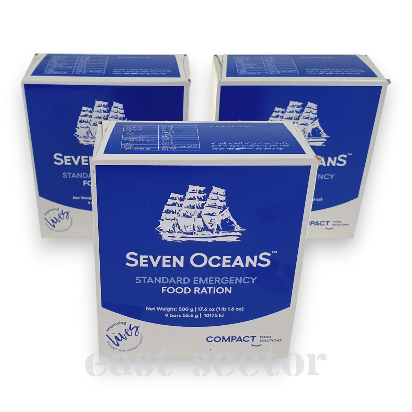 Seven Oceans HALAL 3-Pack 500g Emergency Food Ration Meal NATO Survival MRE Bars