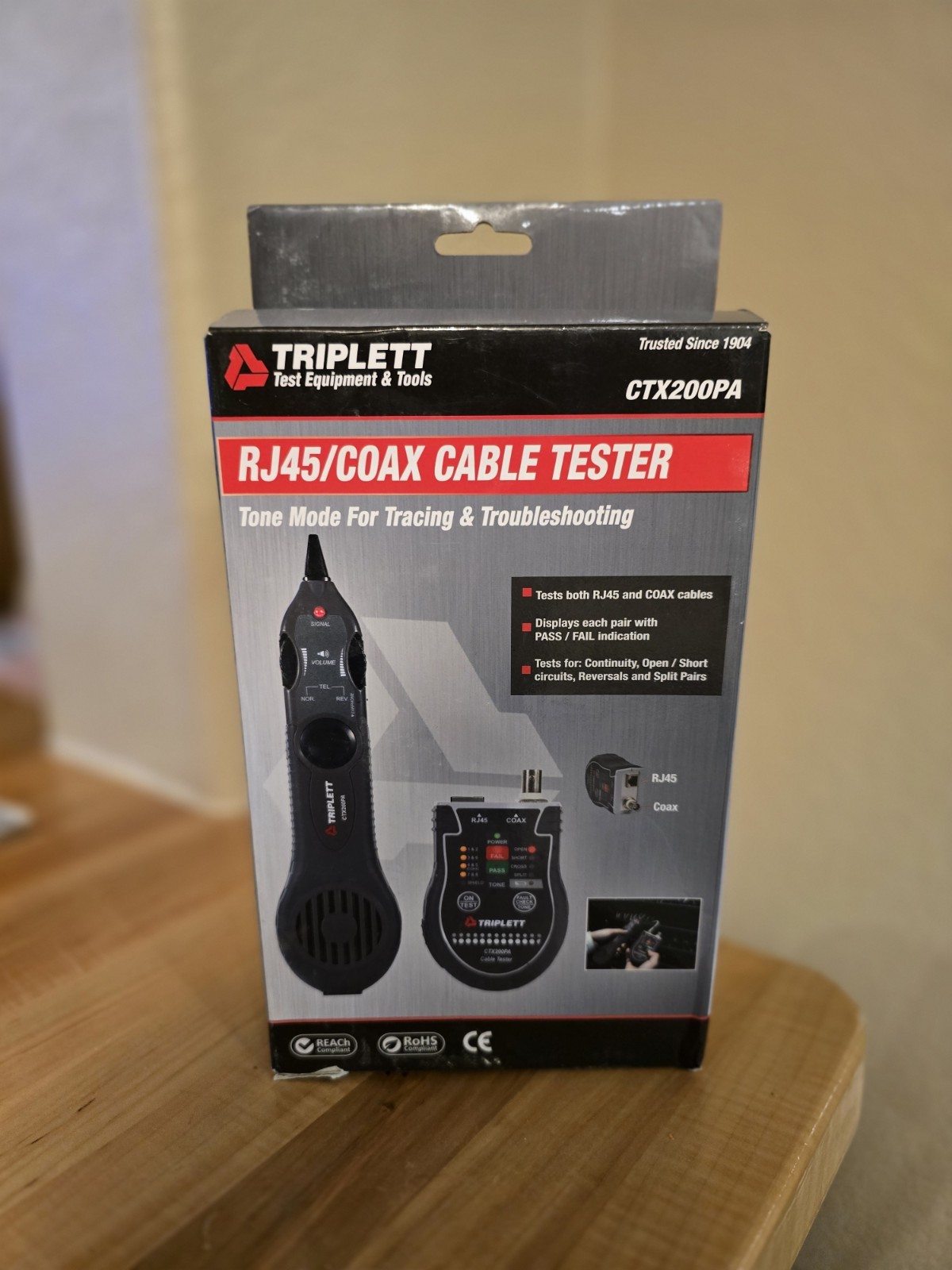 Triplett CTX200PA RJ45 and Coaxial Cable Tester