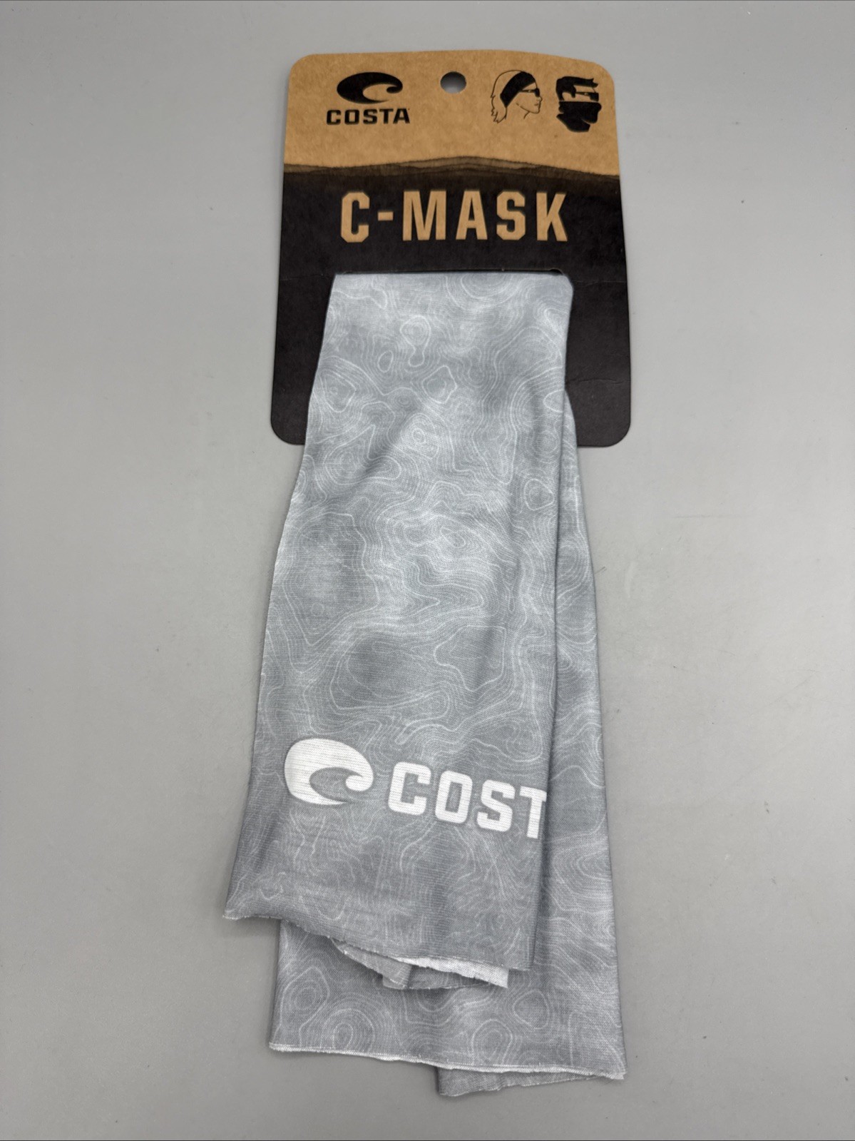Costa Topo C-Mask Gaiter Light Gray New With Tags NWT Face Mask