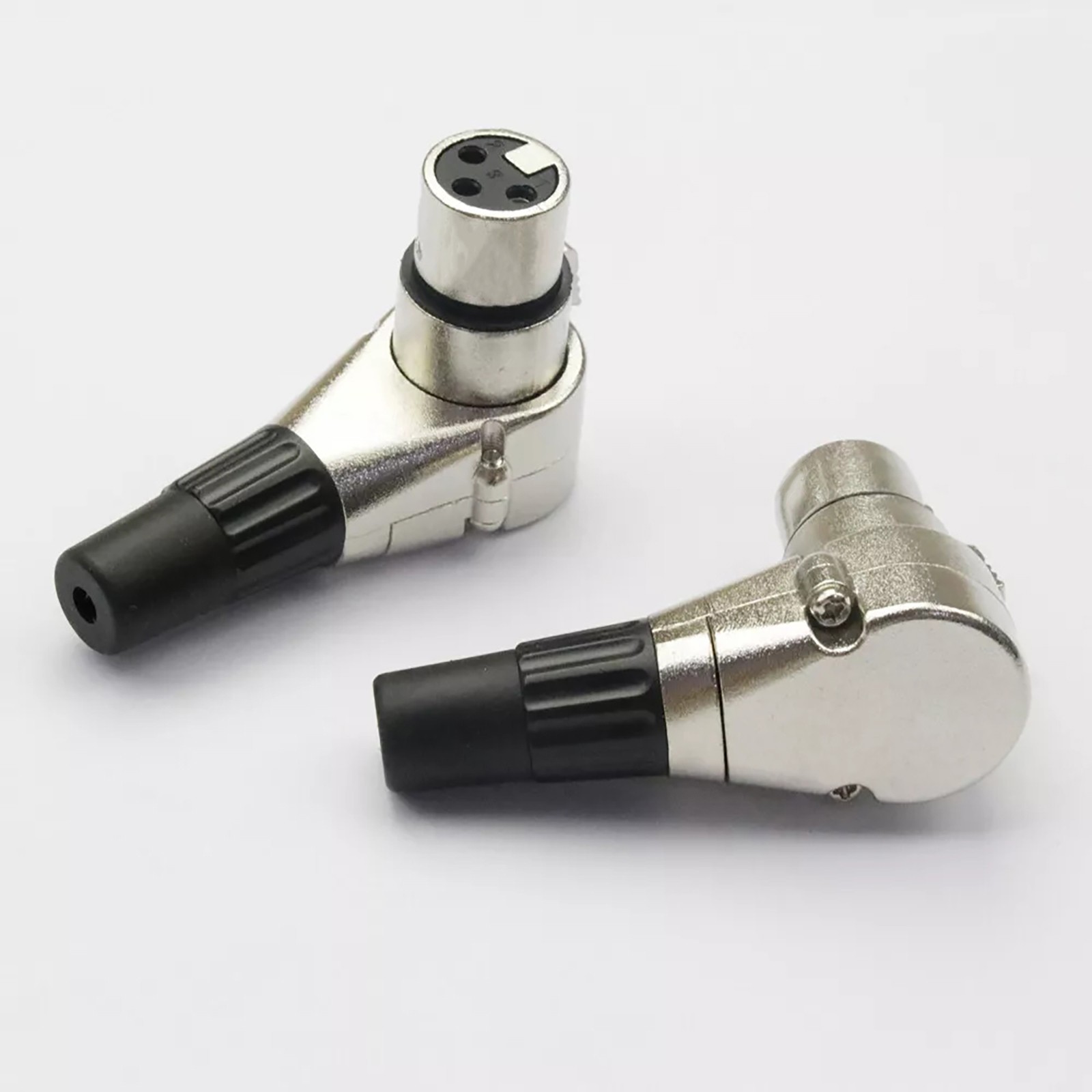 4Pcs Adjustable Right Angle 3 Pin XLR Female Connector Positions Adapter
