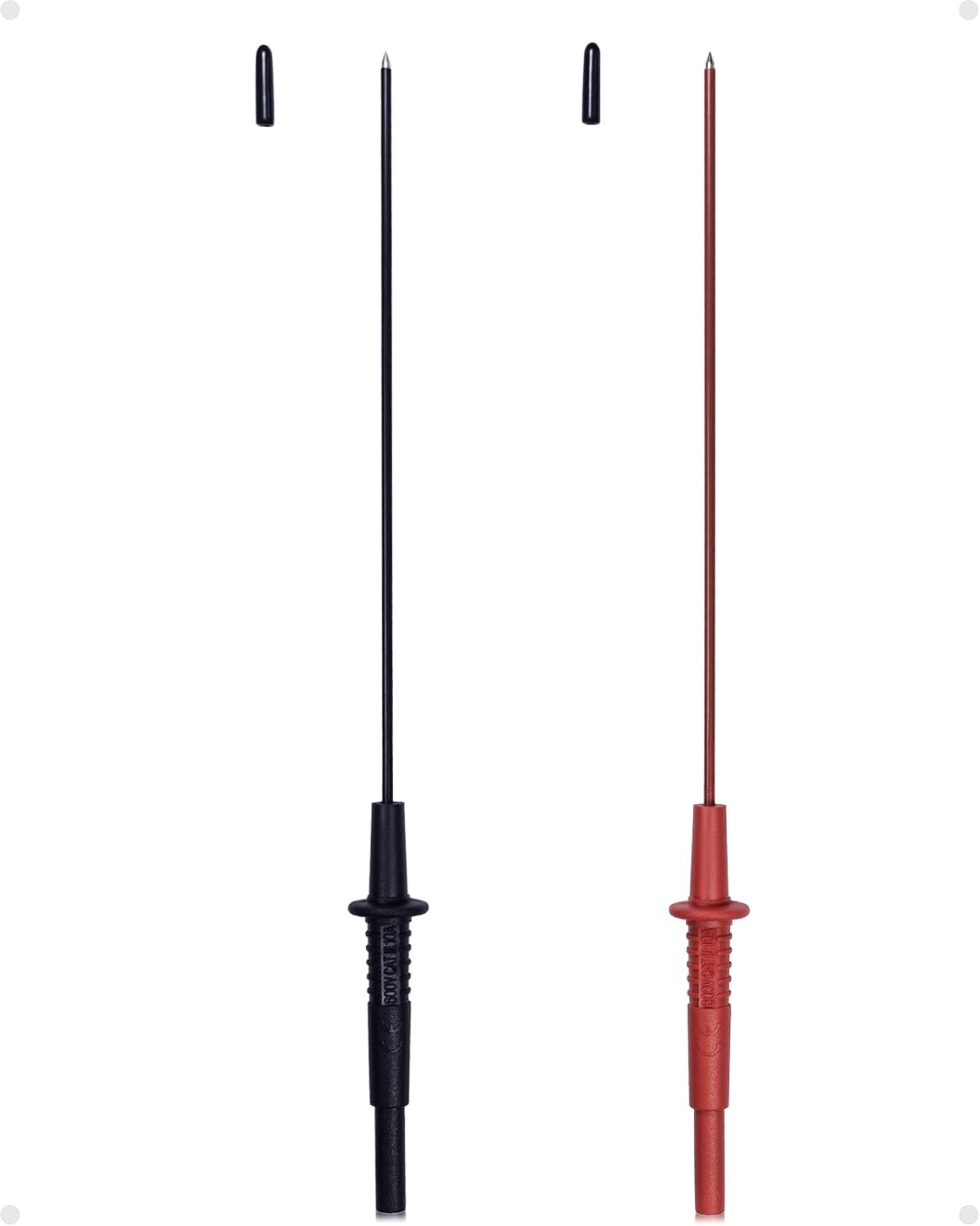 Multimeter Leads, Insulated Test Probe Needle Point Wire Testing Probes, Auto...