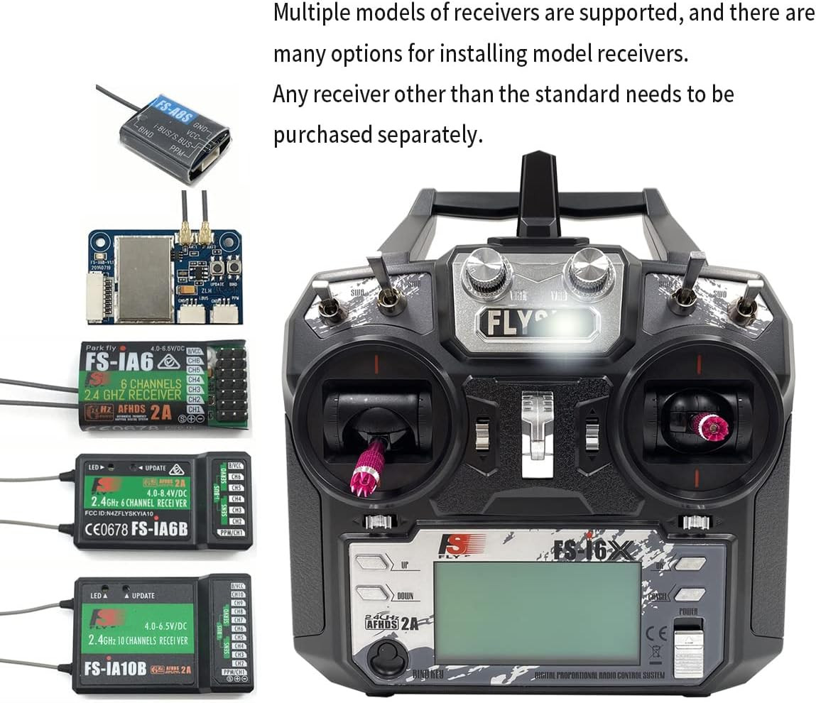 Flysky Fs-I6X 10CH Radio Transmitter and Receiver Fs-Ia10B 2.4G RC Controller fo