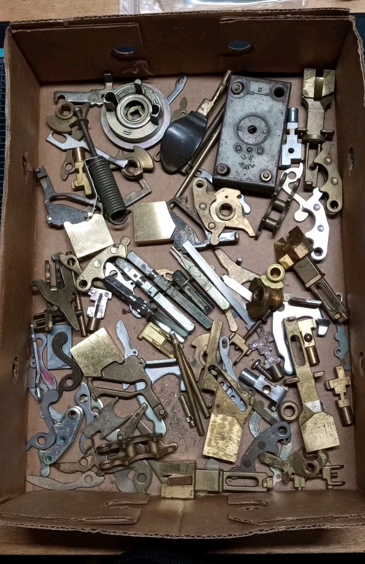 Locksmith Lot Of Mortise Lock Parts Over 6 Lbs Of Brass Misc. Lot1049