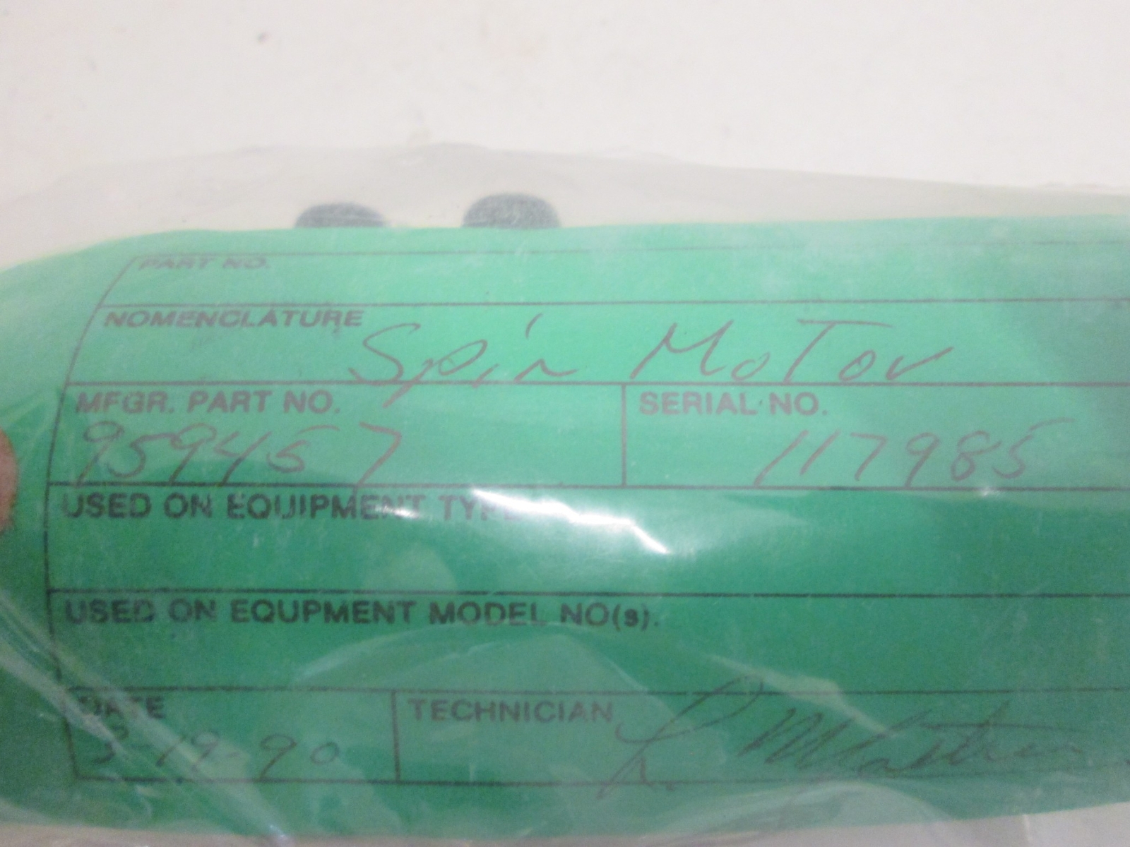 National, 959457, Spin Motor, Used