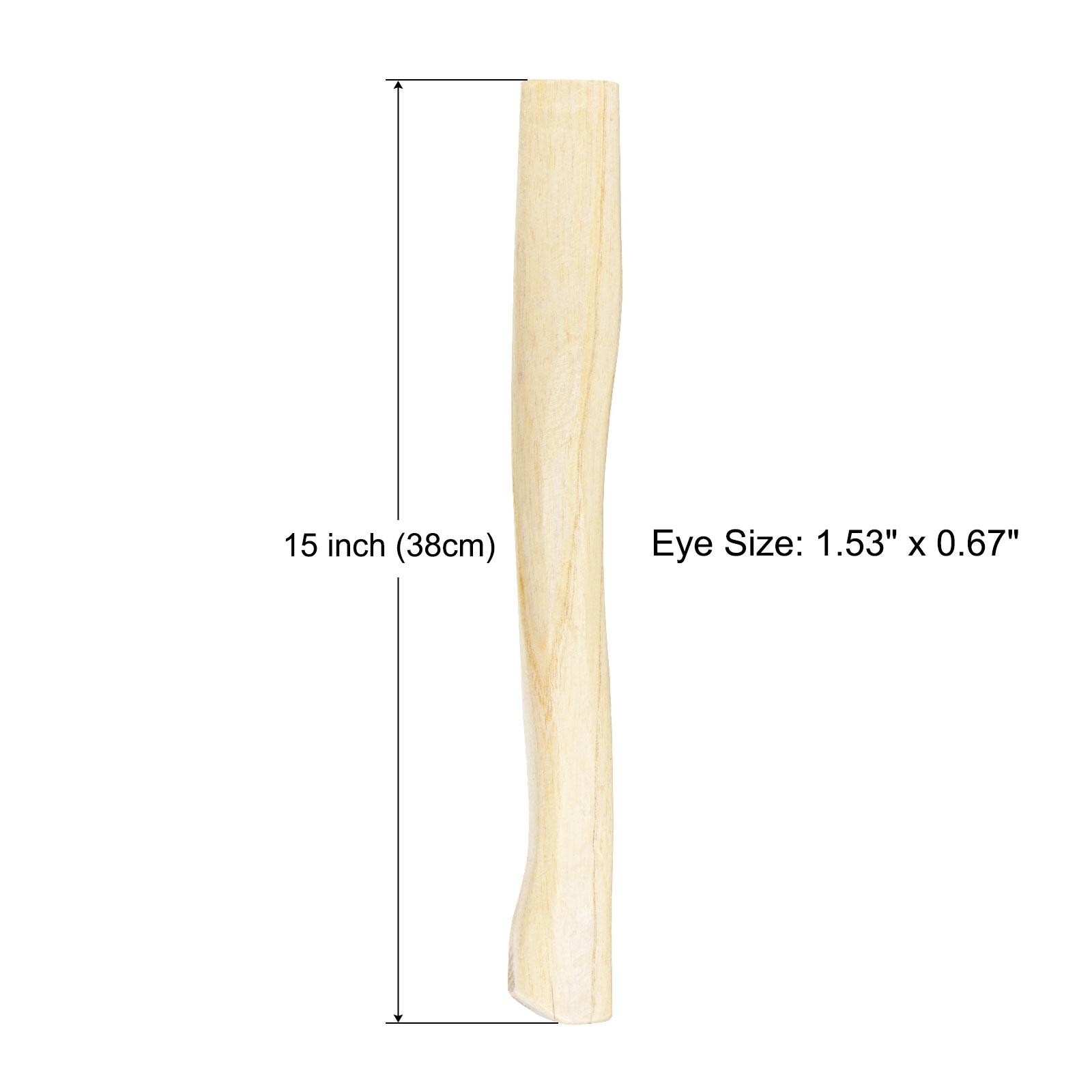Wood Handle Replacement 15 Inch Curved Replaceable Handle Axe Hammer Oval Eye