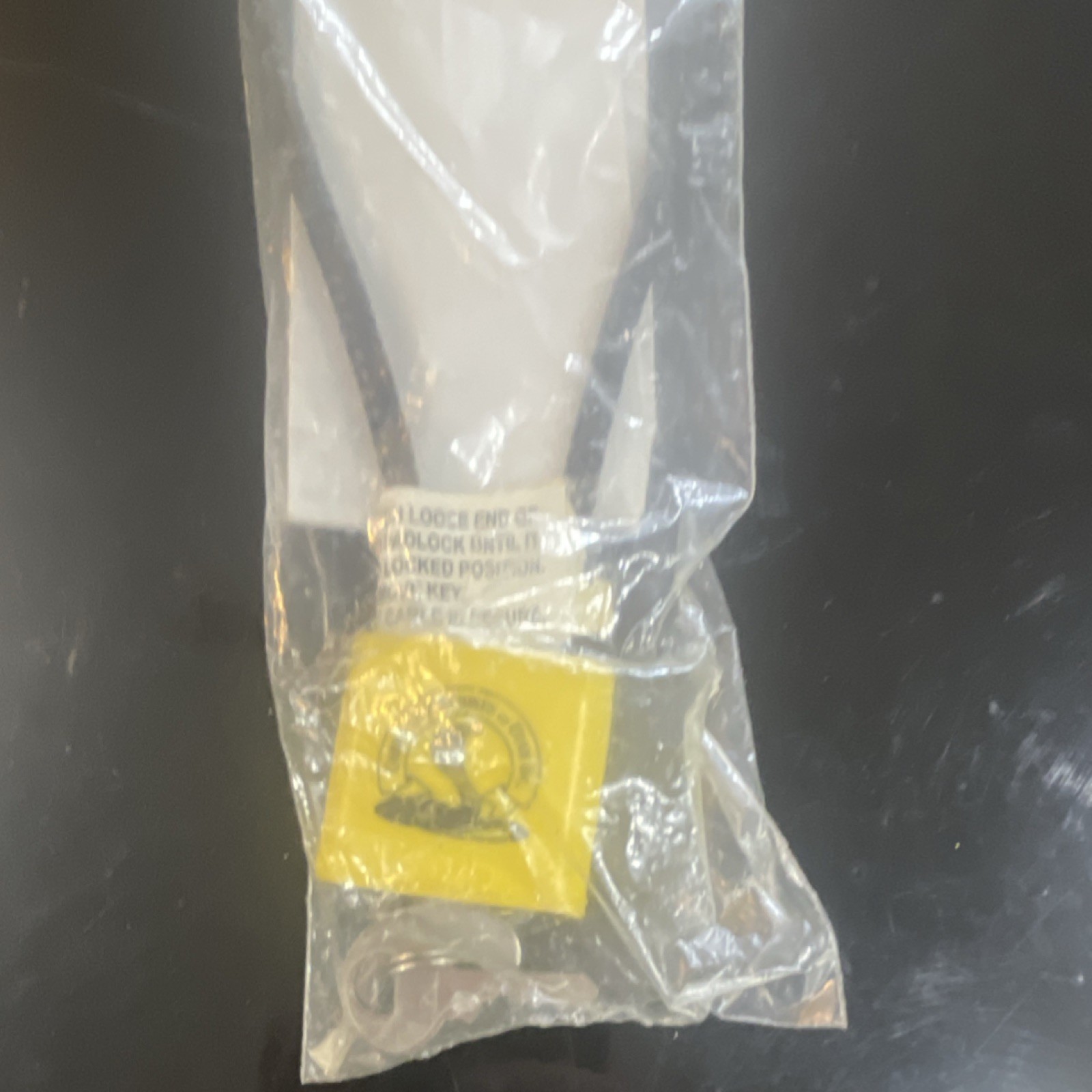 Cobra Enterprises Yellow Steel Cable Gun Lock for Pistol Revolver 2 Keys