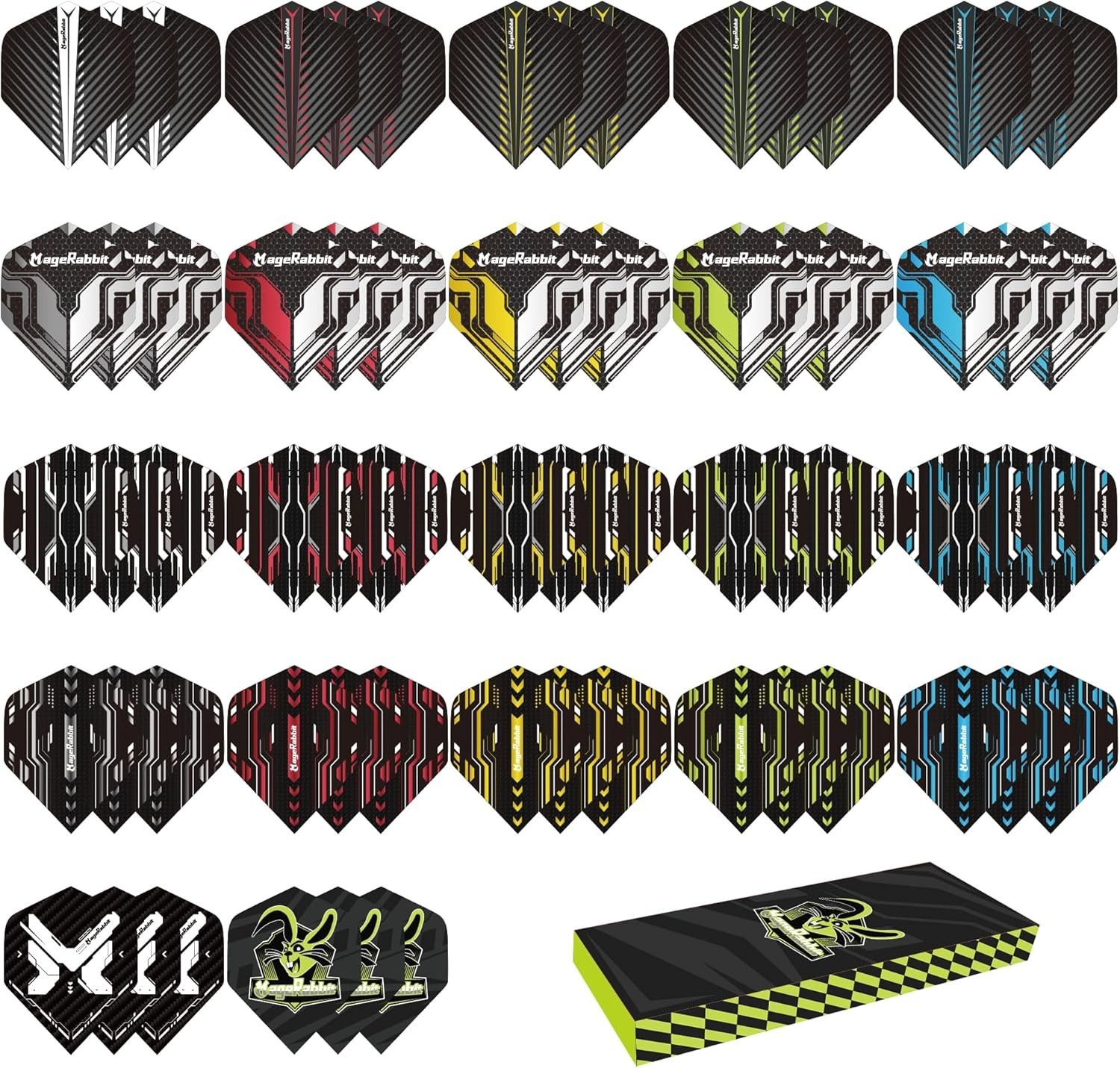 Standard Dart Flights 66Pcs Set for Soft/Steel Tip Darts, Dart  Accessories Kit
