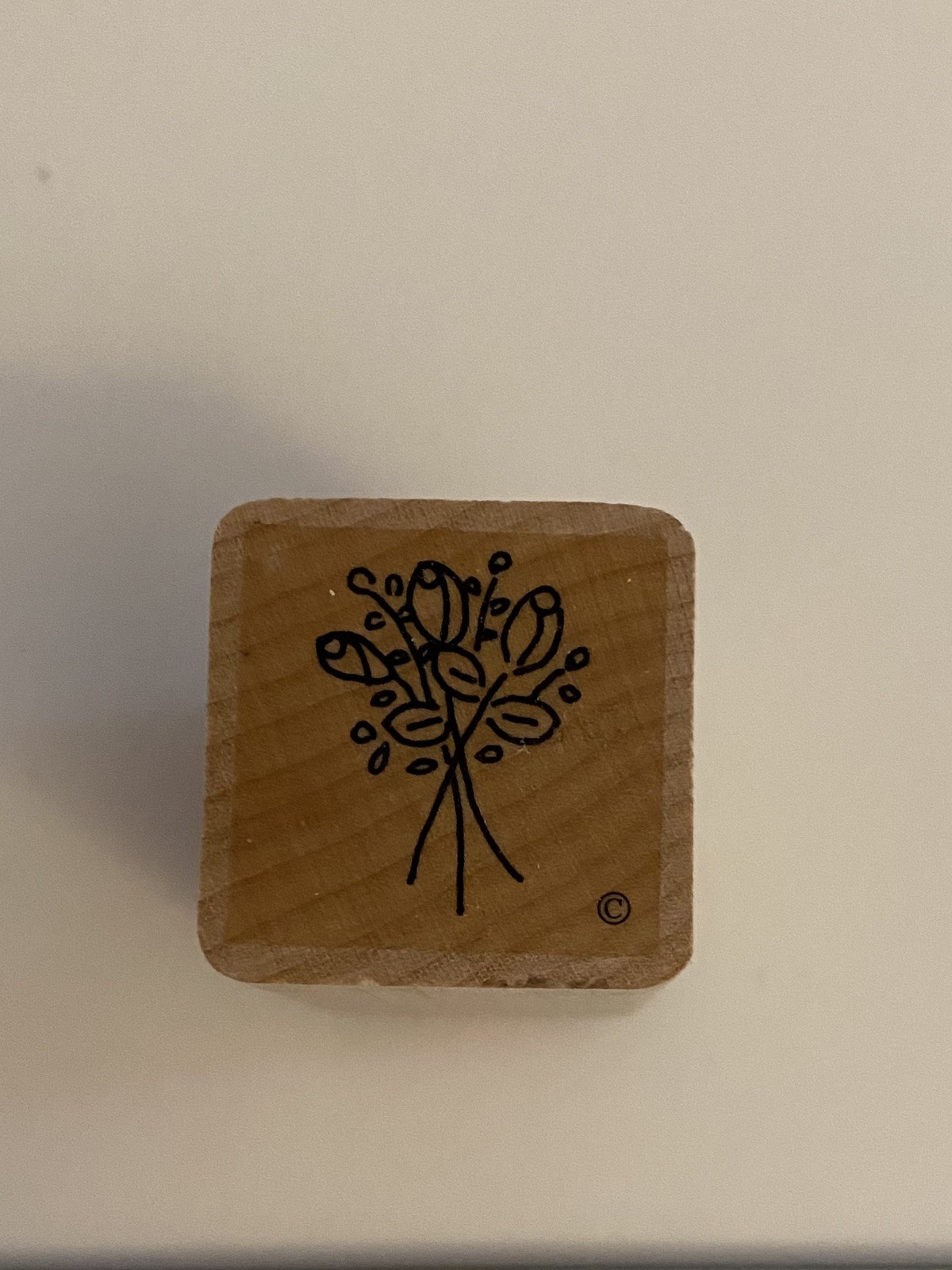 CTMH Flower Bouquet Wood Mounted Rubber Stamp RS71