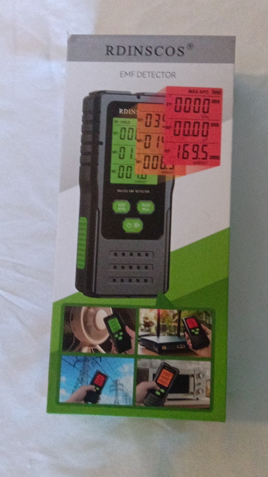 RDINSCOS EMF Detector Electromagnetic Radiation Meter 40Hz-10GHz
