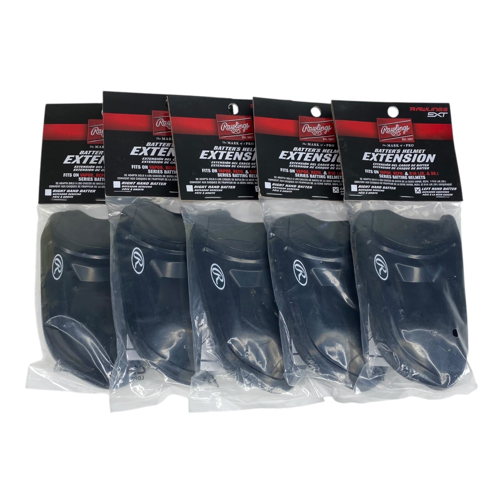 5 Rawlings EXT Left-Hand Batter Helmet Extension Fits Vapor RCFH & R16 JR. & SR.