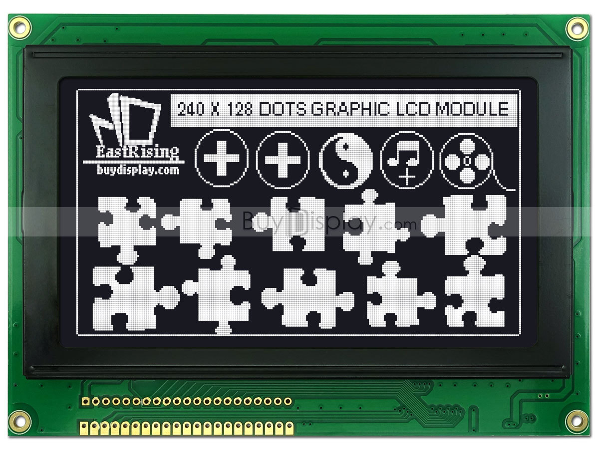 240x128 Graphic LCD Module Display,RA6963,T6963 Controller,Optional Touch Panel