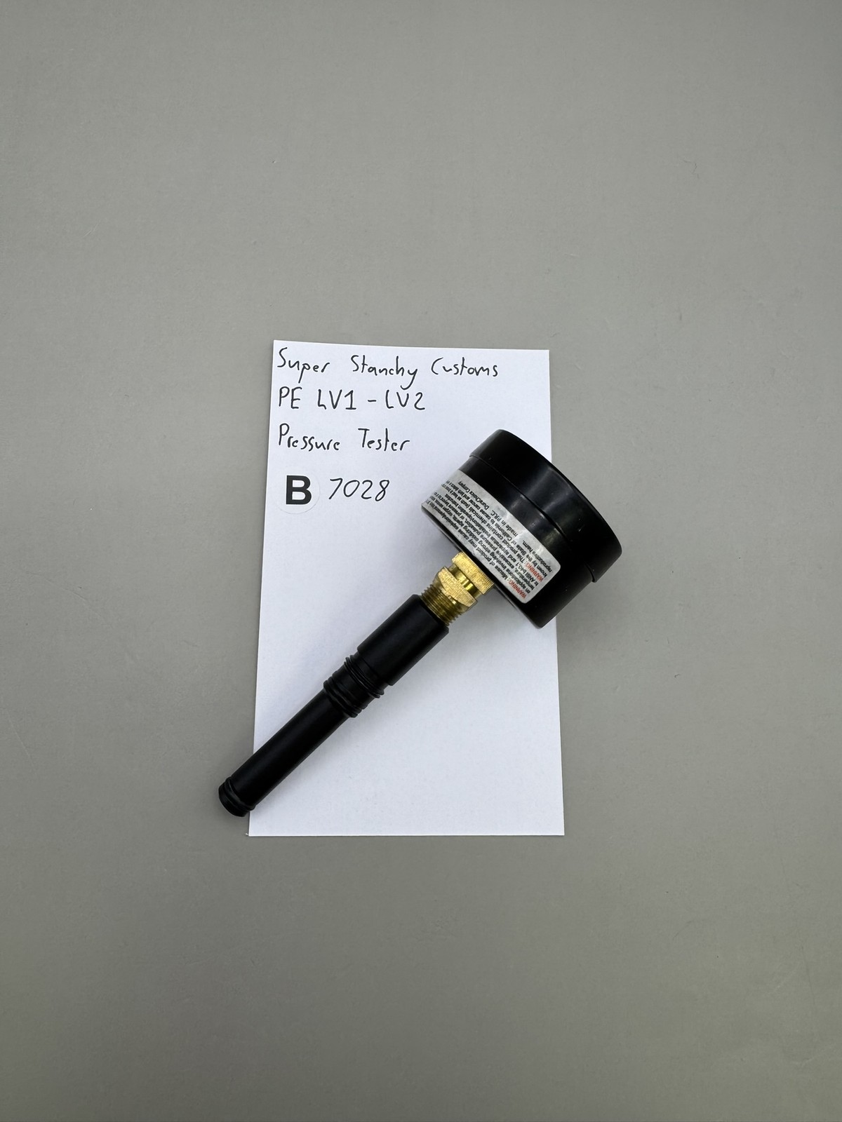 Super Stanchy Customs PE LV1 LV2 Pressure Tester Black