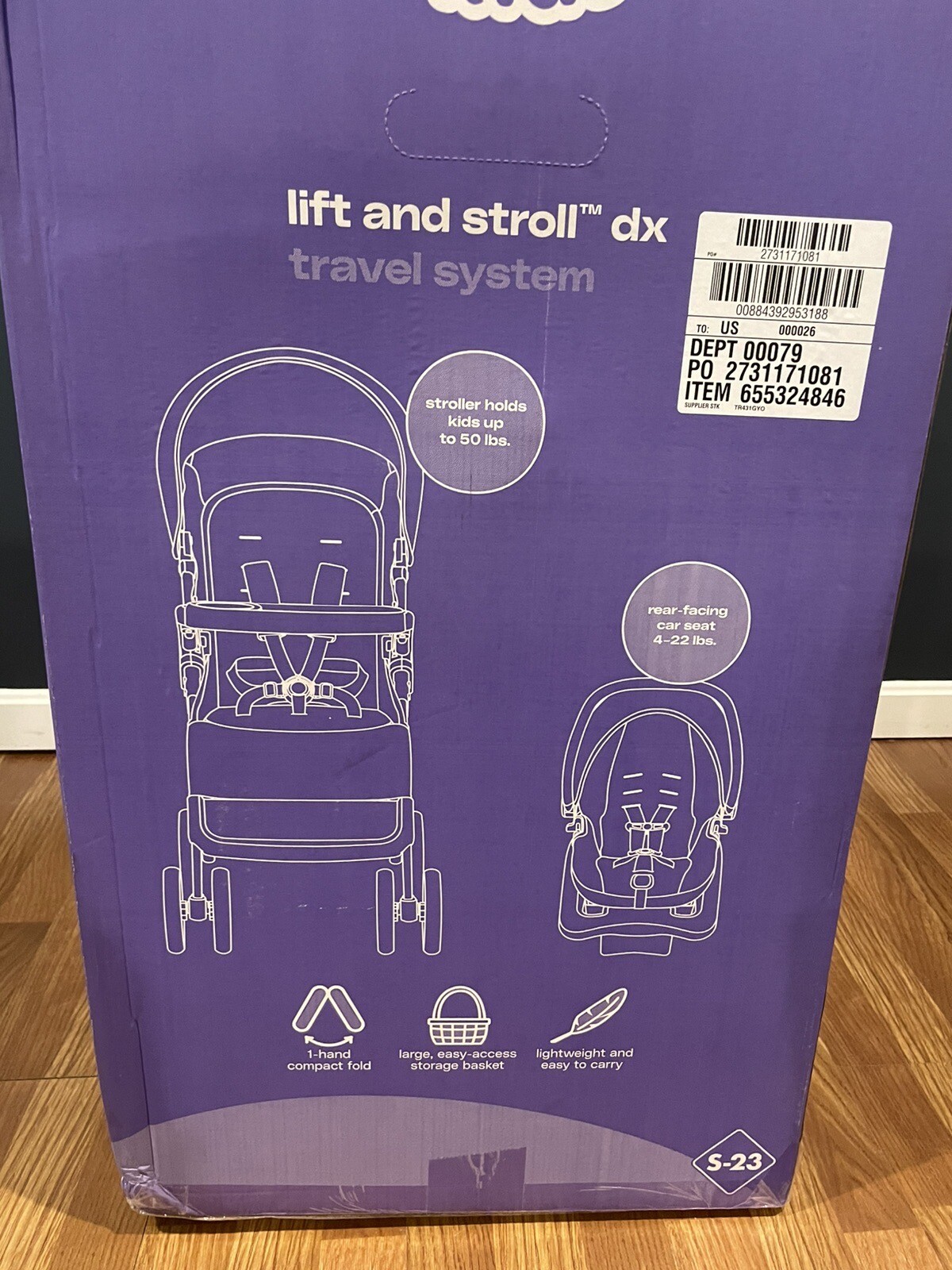 Cosco Kids Lift & Stroll DX Travel System, Chalk Blue BRAND NEW SEALED Pick Up