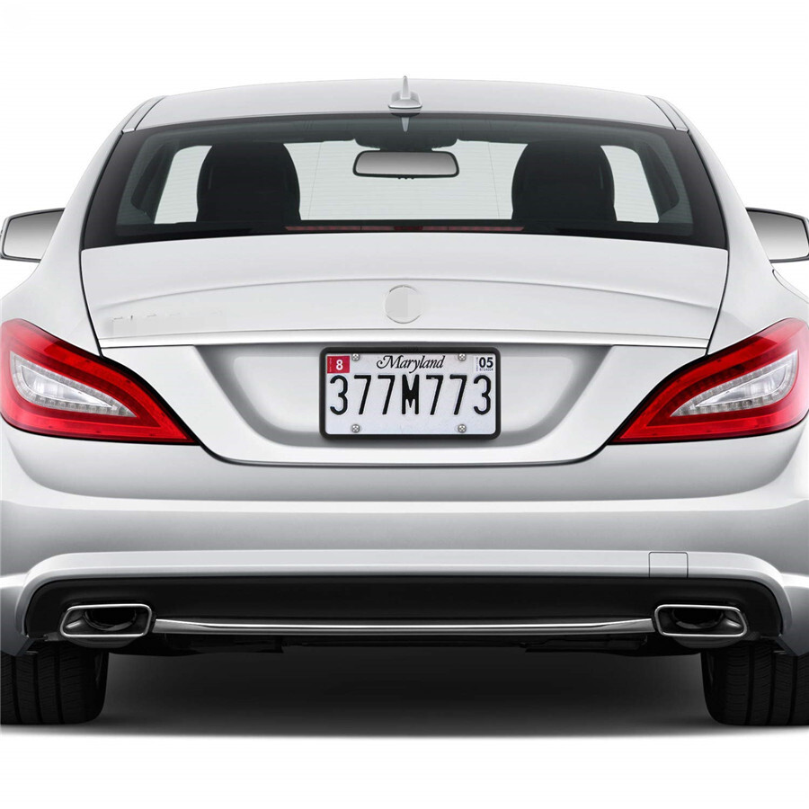 Car License Plate Frame Front Rear Holder Soft Silicone Rubber Black Accessories