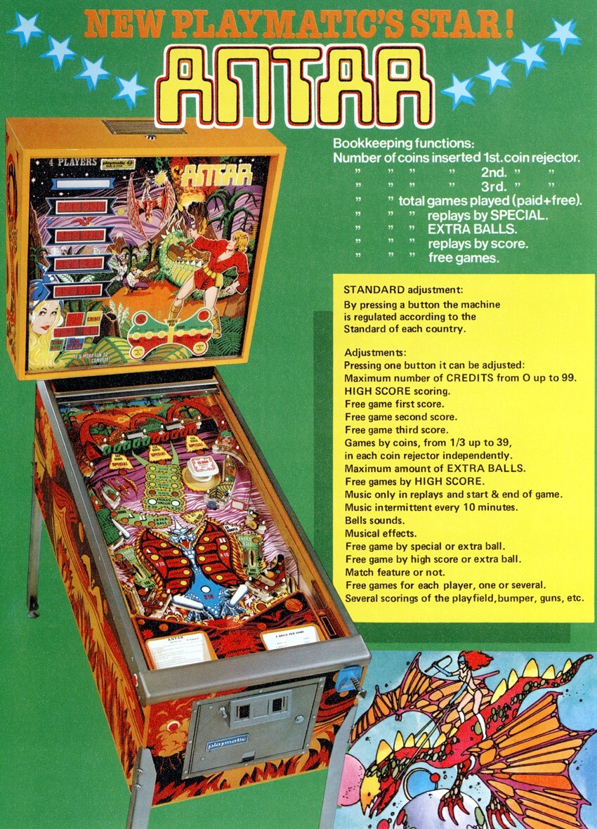 Playmatic Antar Pinball Machine Rubber Ring Kit