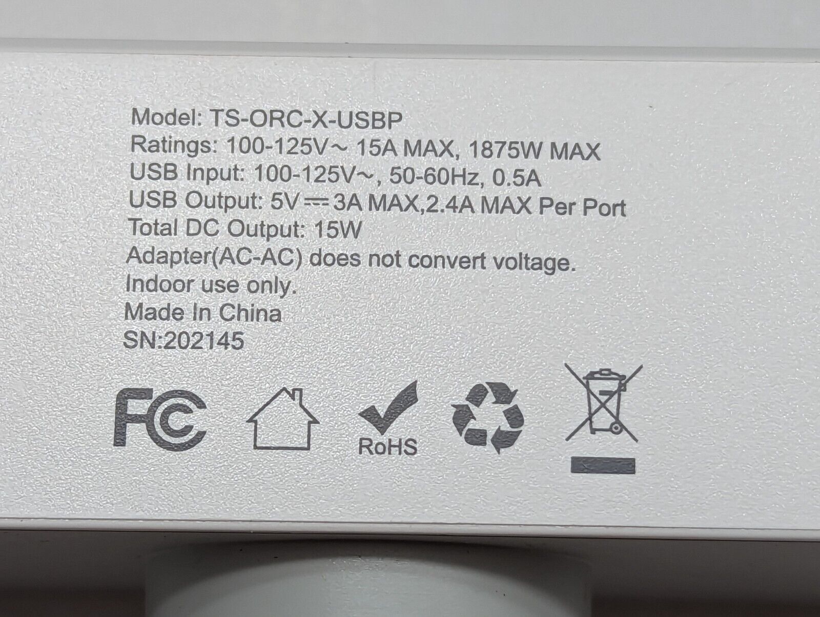 Multiple Plug Outlet Splitter With 3 USB Wall Charger 2 Electrical Outlets