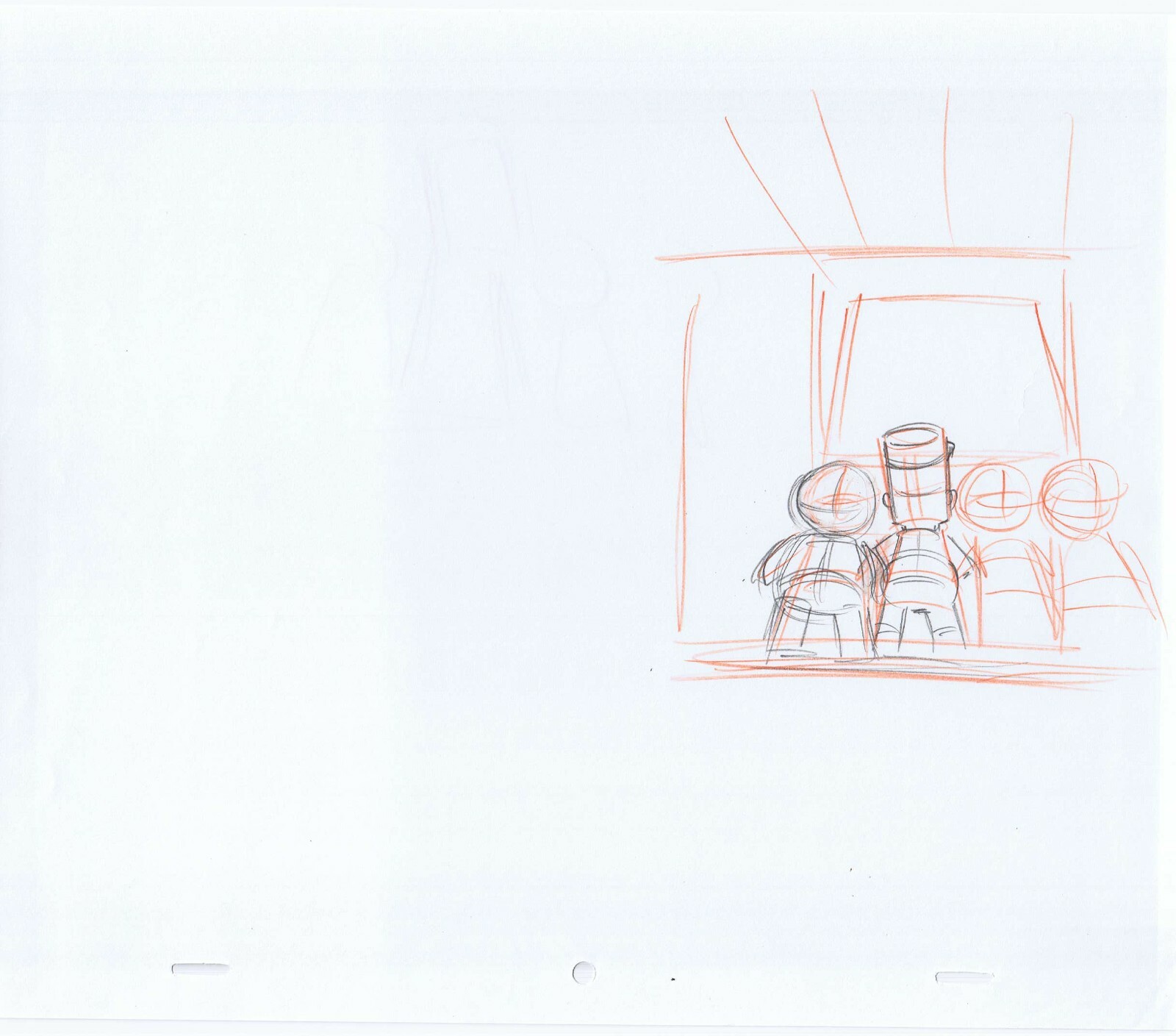 Simpsons Group Rough Original Art Animation Production Pencils Comp 4